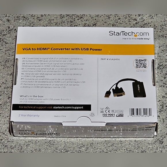 NEW StarTech VGA to HDMI Converter with USB Power 1080p - Picture 2 of 4